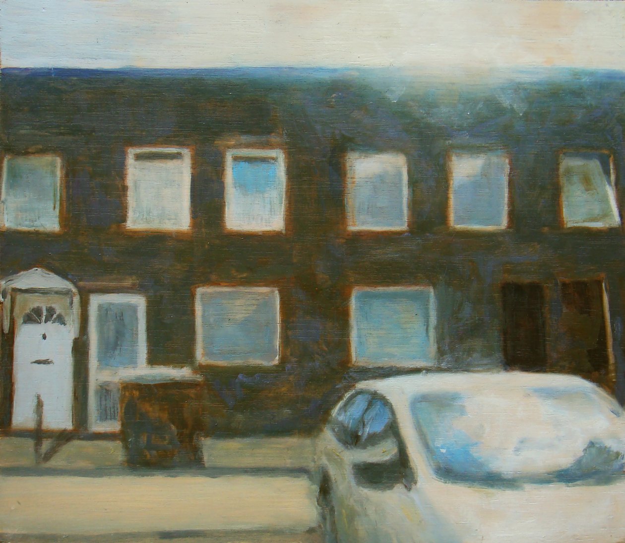 Et sted at bo 25, 2012 (olie på krydsfiner) af Trevor Burgess