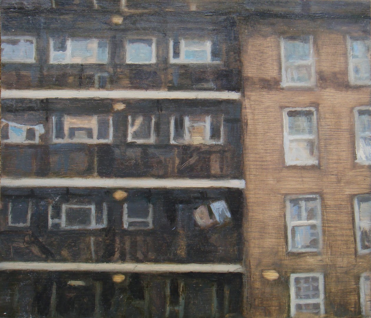 Et sted at bo 28, 2012 (olie på krydsfiner) af Trevor Burgess