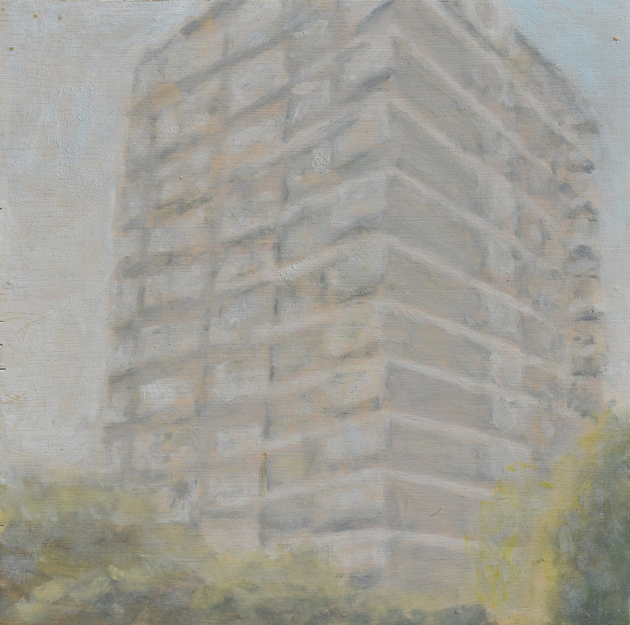 Et sted at bo 36, 2012 (olie på krydsfiner) af Trevor Burgess