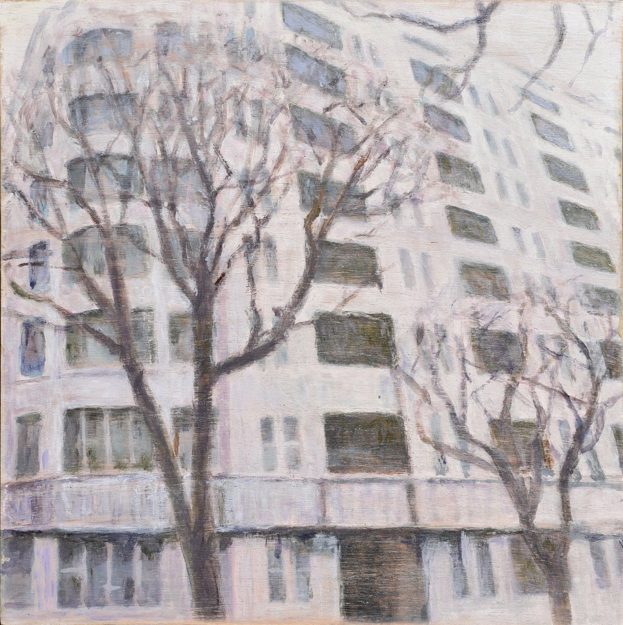 Et sted at bo 58, 2013 (olie på krydsfiner) af Trevor Burgess