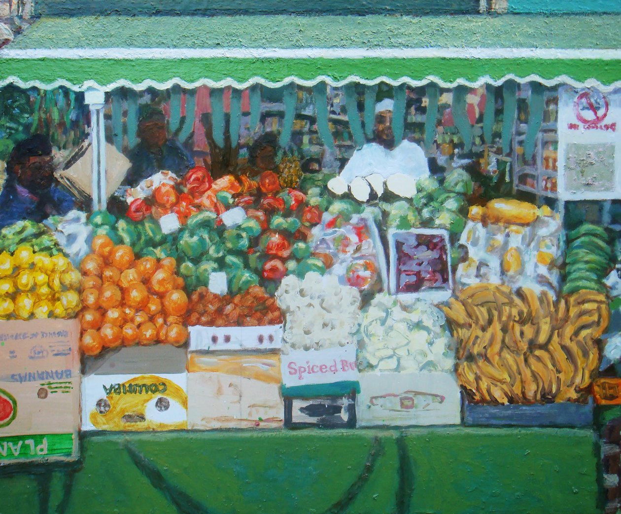 Groceries (Deptford, London), 2011 (olie på plade) af Trevor Burgess