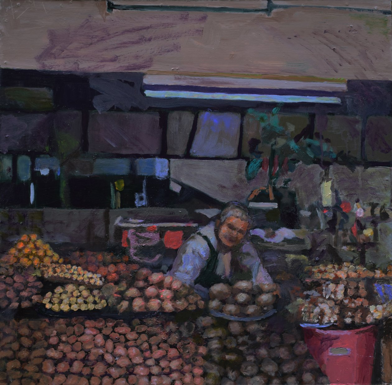 Kartoffelbod (Quito, Ecuador), 2015 (olie på plade) af Trevor Burgess