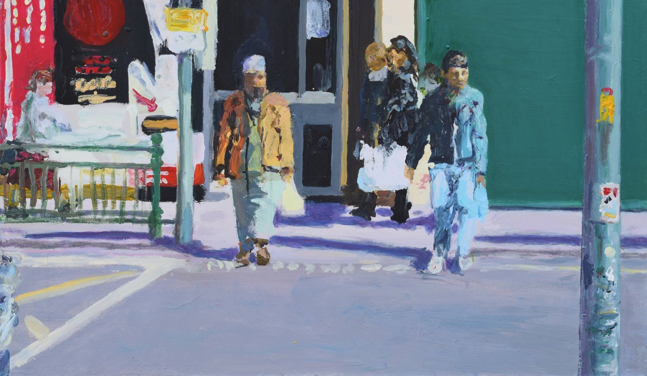 Street crossing, 2009 (olie på lærred) af Trevor Burgess