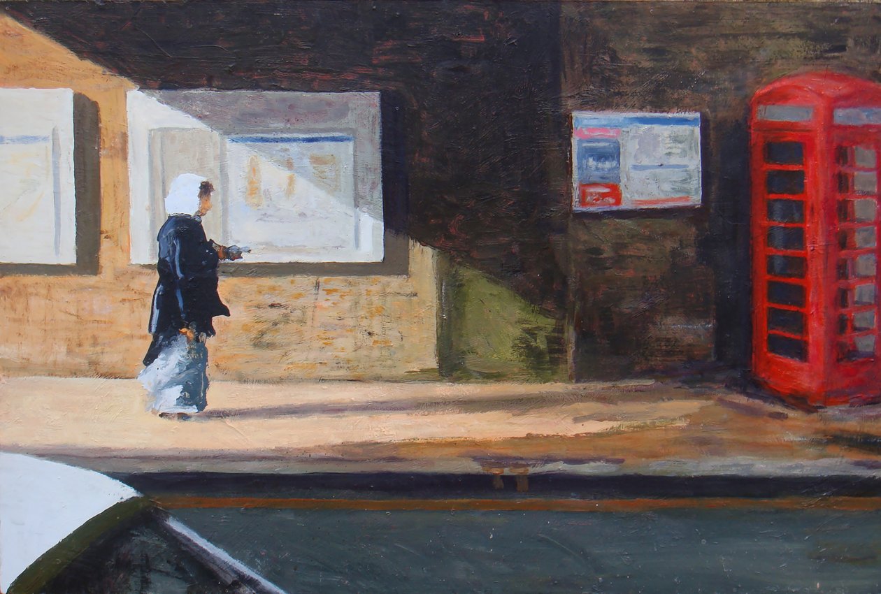 Under broen, 2007 (olie på plade) af Trevor Burgess