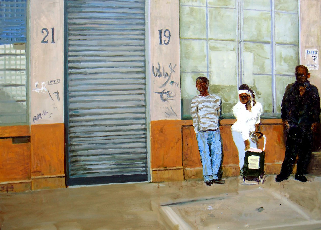 Waiting, 2009 (olie på lærred) af Trevor Burgess