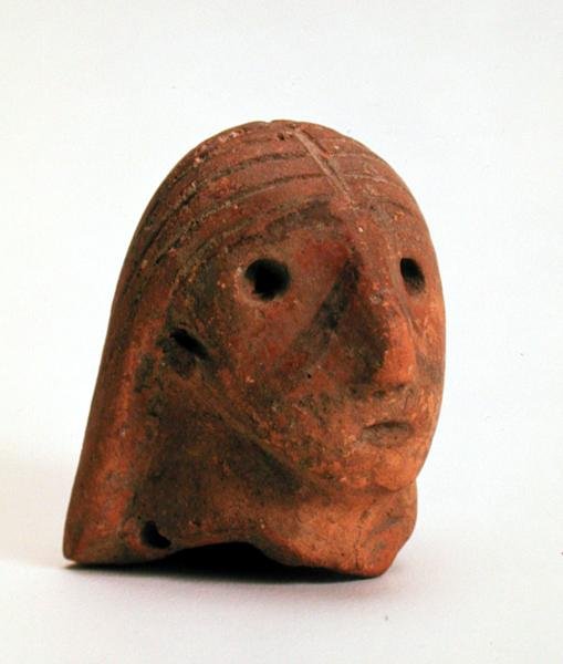 Hovedet af en kvindelig figur, Krinichki, 4. årtusinde f.Kr. (keramik) af Tripolye Tripolye