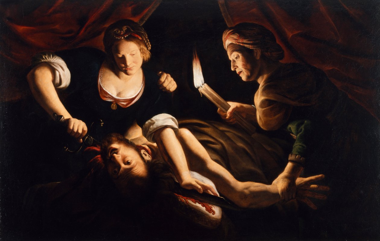 Judith skærer hovedet af Holofernes af af Trophime Bigot