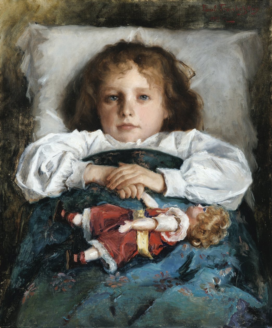Barn med en dukke, 1912 af Trubetskoy