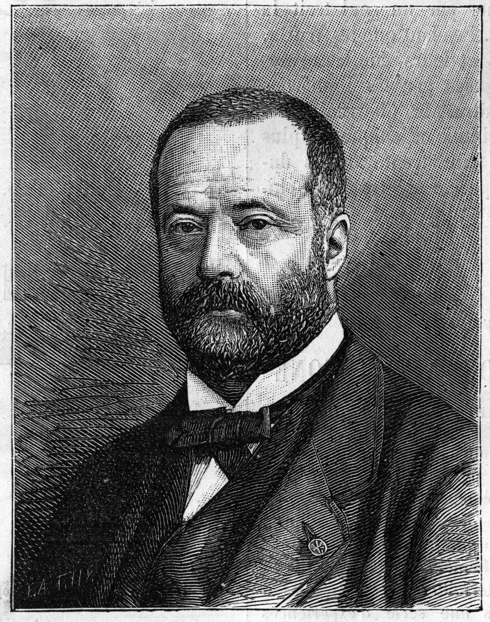 Portræt af Henri Sainte Claire (Sainte-Claire) Deville (1818-1881), fransk kemiker. (Fra et fotografi af hr. Truchelut). Indgravering i "" Nature: gennemgang af videnskaberne og deres anvendelser til kunst og industri "" af 23. juli 1881. af Truchelut Truchelut