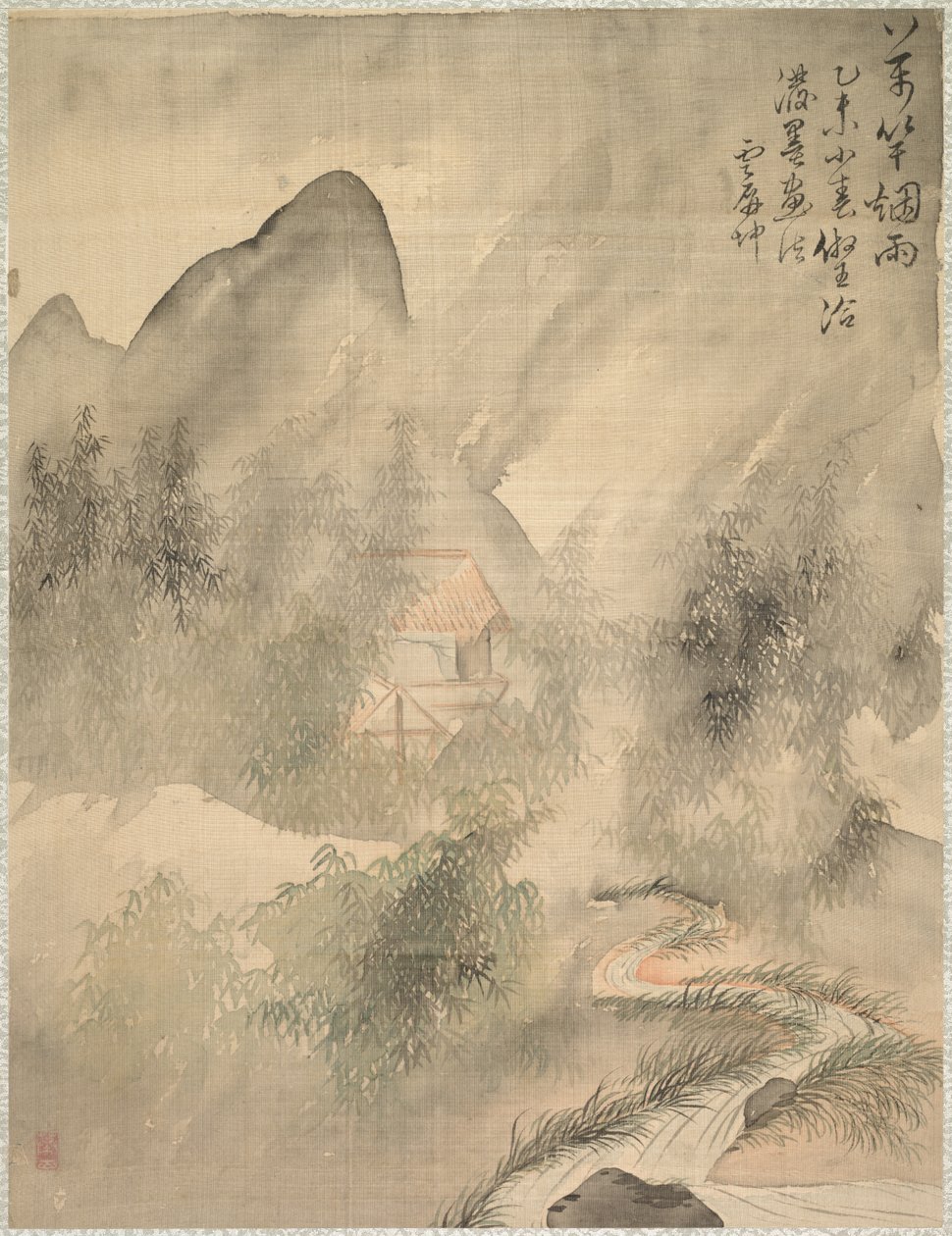 Ti tusinde bambus i tåge og regn af Tsubaki Chinzan
