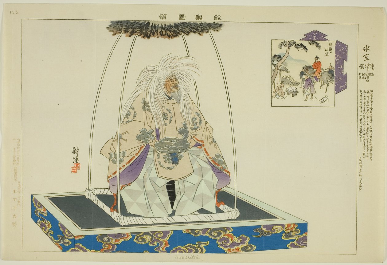 Hyoshitou, fra serien "Pictures of No Performances (Nogaku Zue)" af Tsukioka Kogyo