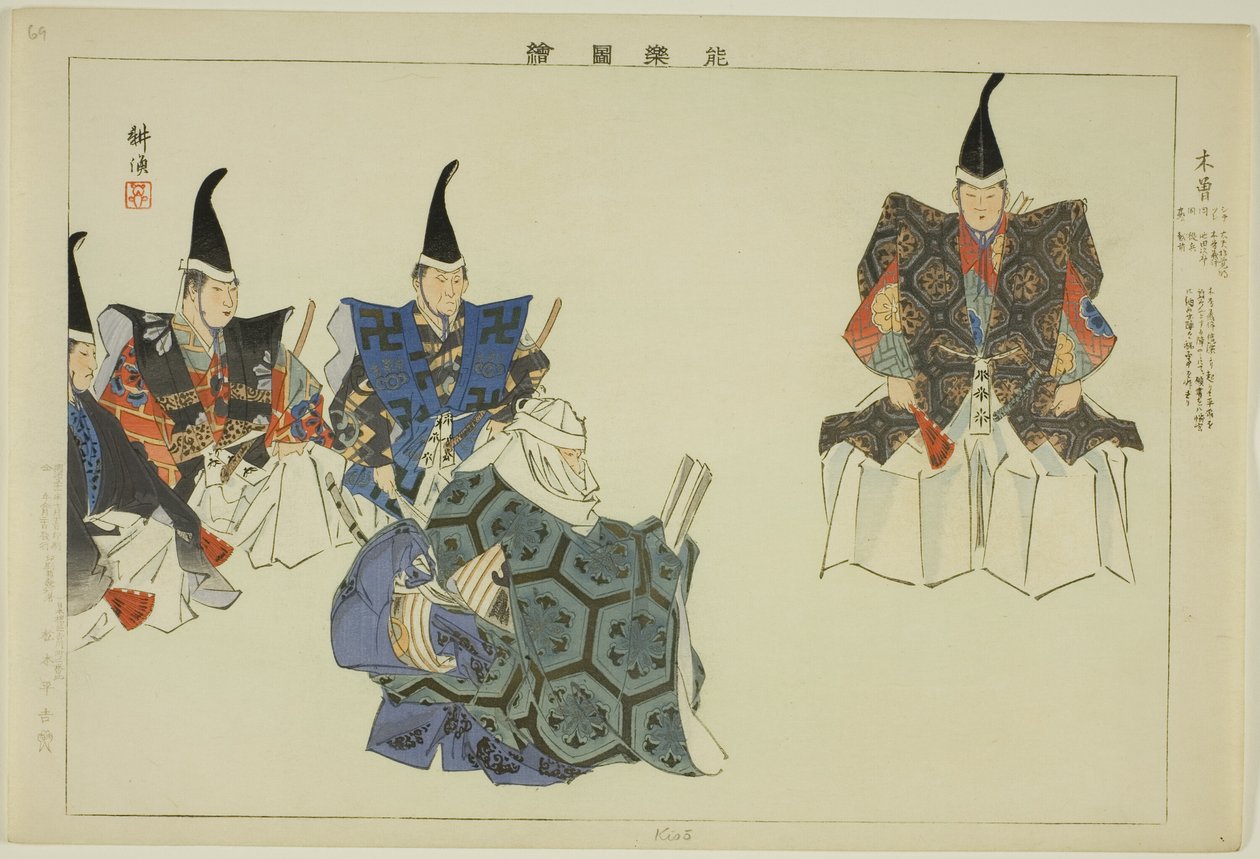 Kiso, fra serien "Pictures of No Performances (Nogaku Zue)" af Tsukioka Kogyo