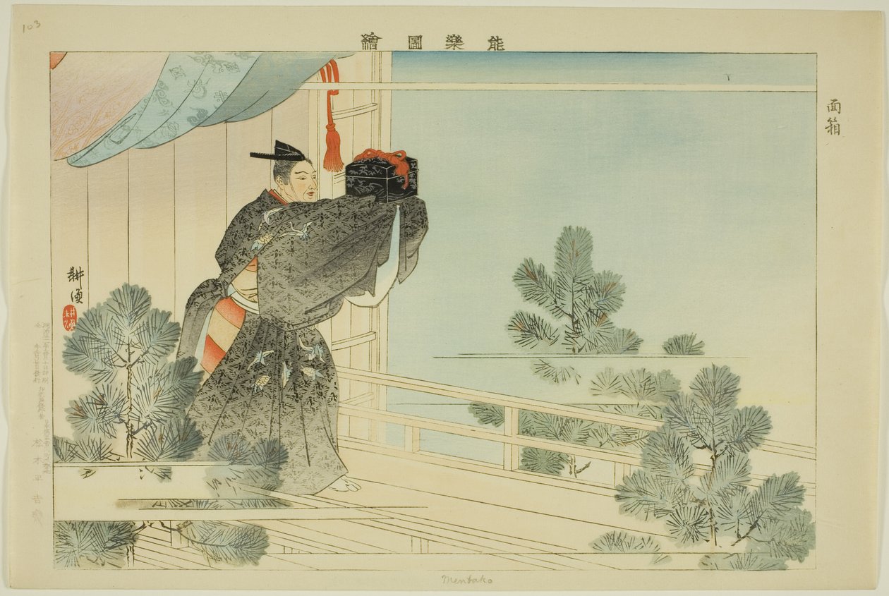 Mentako, fra serien "Pictures of No Performances (Nogaku Zue)" af Tsukioka Kogyo