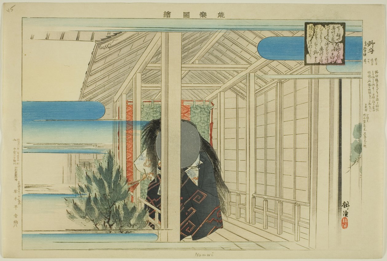 Nomori, fra serien "Pictures of No Performances (Nogaku Zue)" af Tsukioka Kogyo