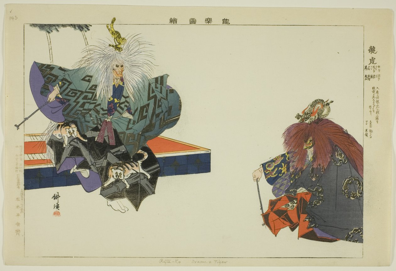 Ryuko, fra serien "Pictures of No Performances (Nogaku Zue)" af Tsukioka Kogyo