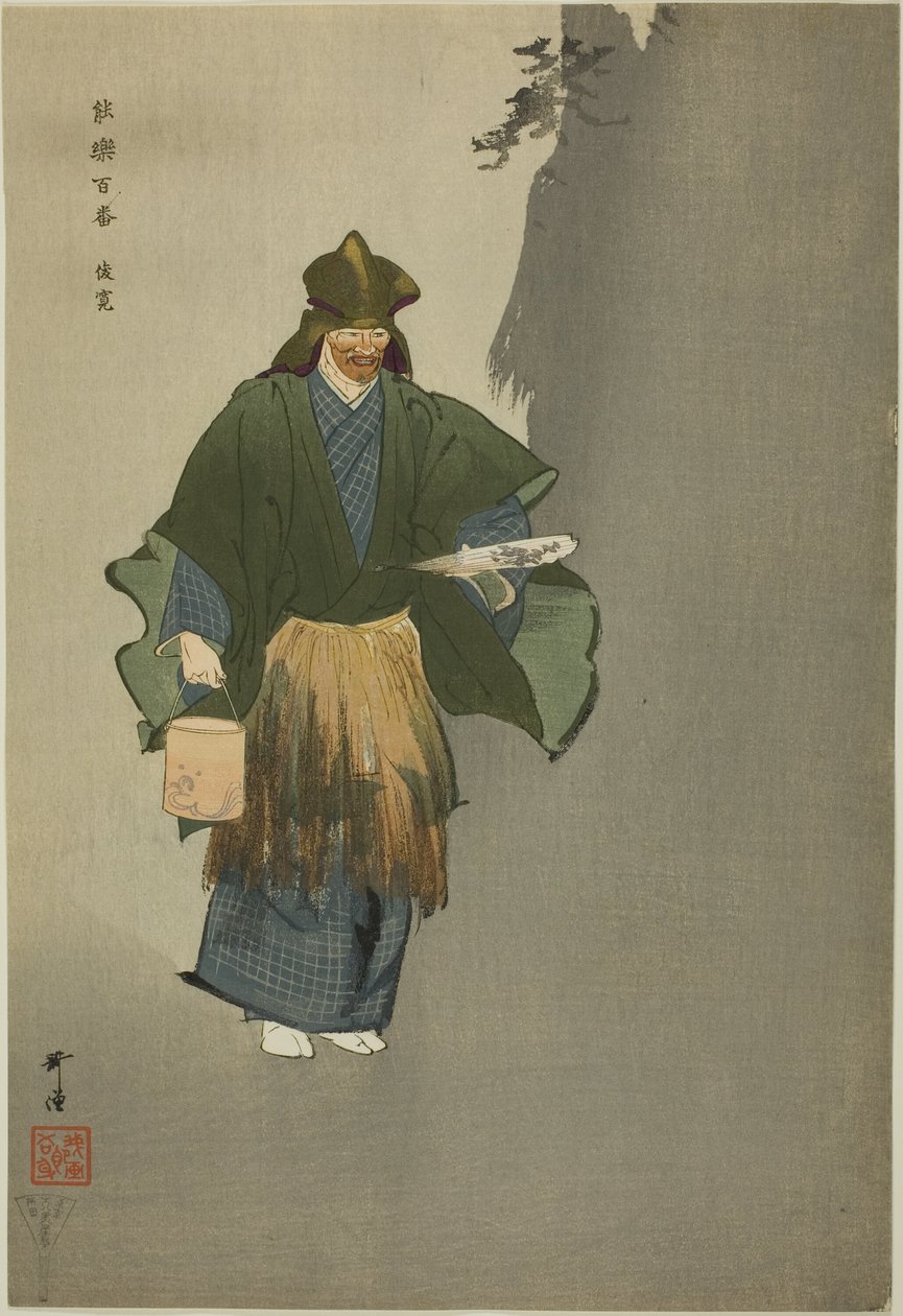 Shunkan, fra serien "One Hundred No Dramas (Nogaku hyakuban)" af Tsukioka Kogyo