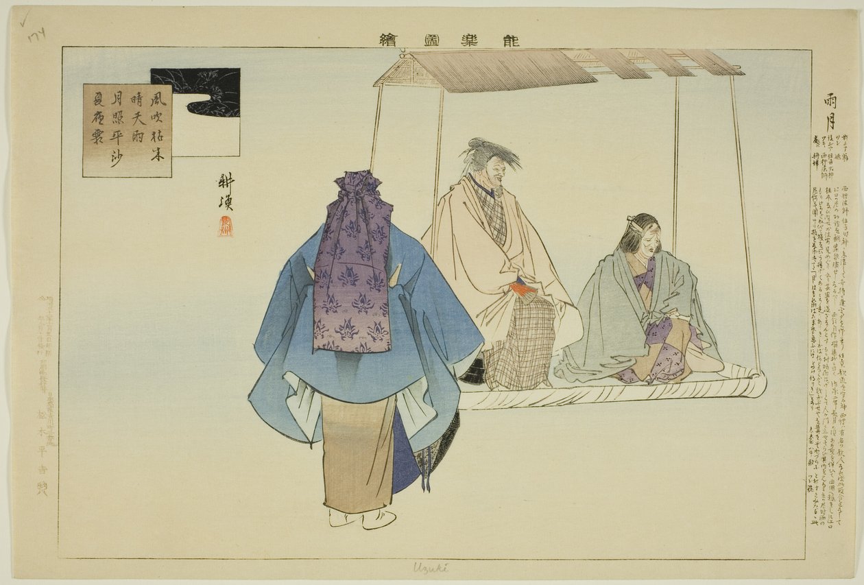 Uzuki, fra serien "Pictures of No Performances (Nogaku Zue)" af Tsukioka Kogyo