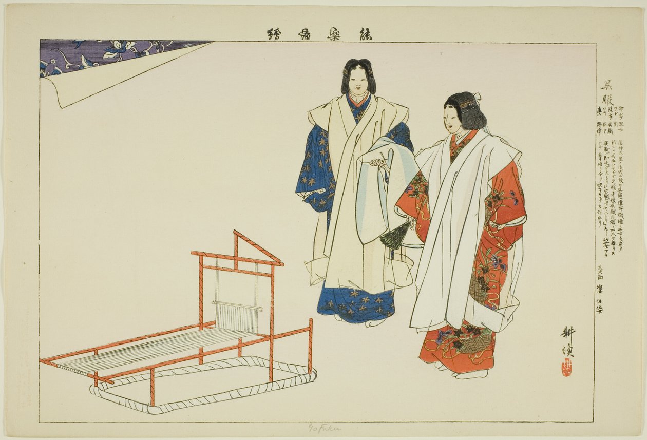 Yofuku, fra serien "Pictures of No Performances (Nogaku Zue)" af Tsukioka Kogyo