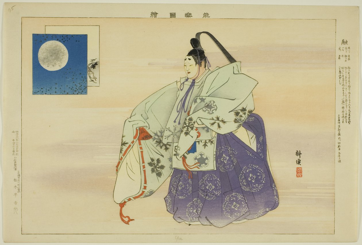 Yu, fra serien "Pictures of No Performances (Nogaku Zue)" af Tsukioka Kogyo