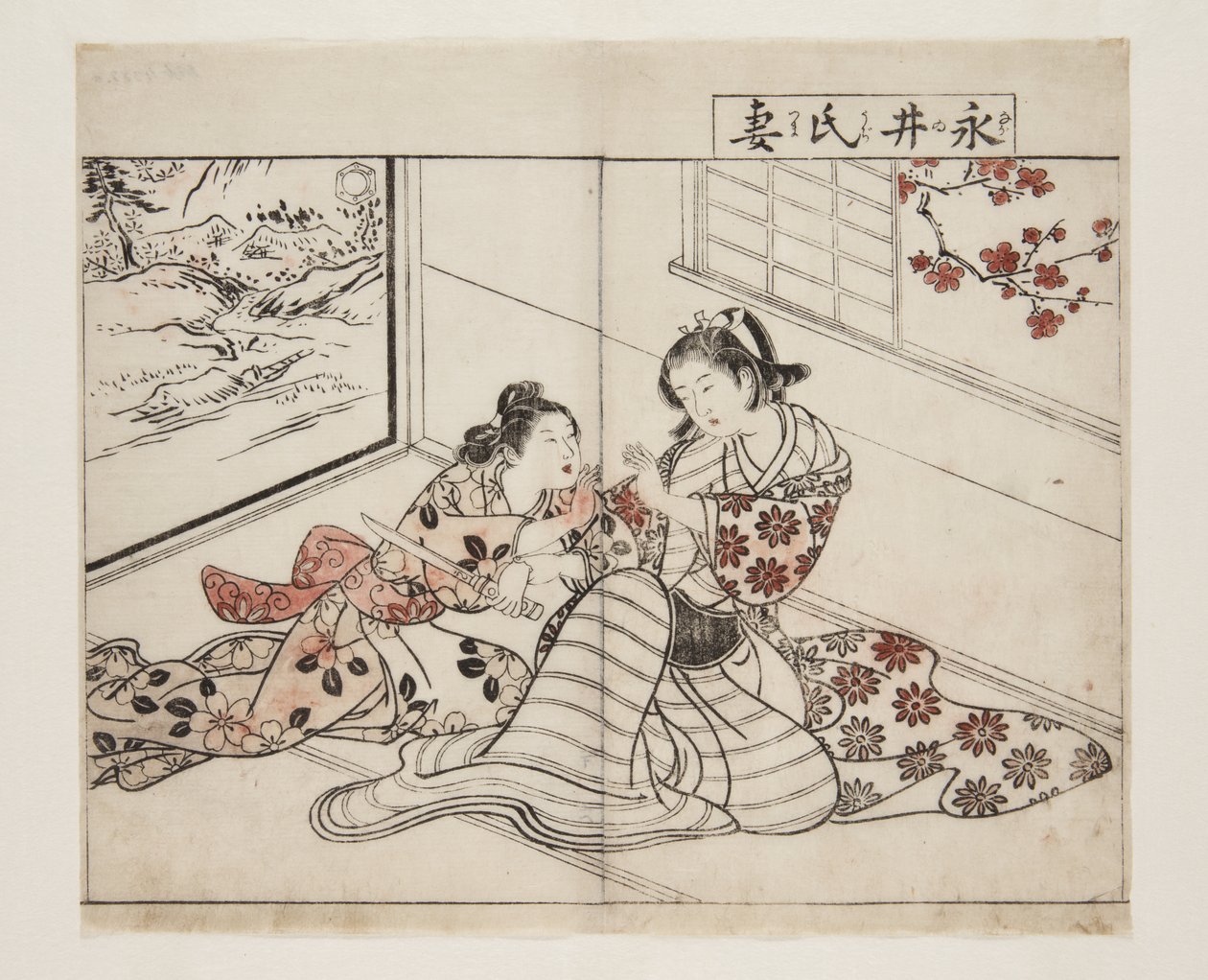 Wife of Nagai (Nagai-shi Tsuma) (colour woodblock print) af Tsukioka Settei