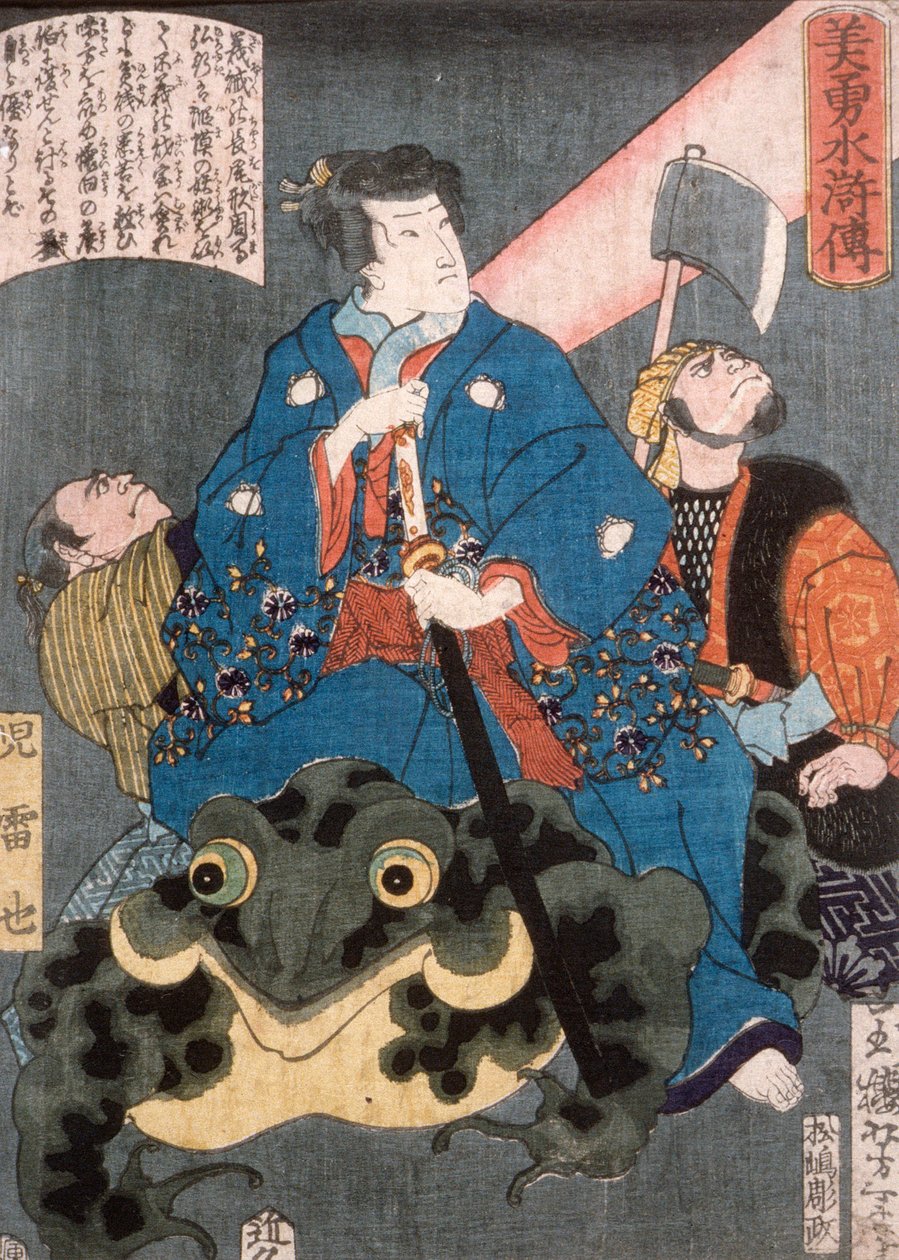 Jiraiya ridende på en frø af Tsukioka Yoshitoshi