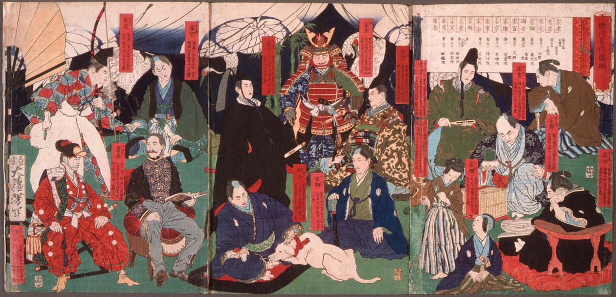 Portrætter af generationerne i Tokugawa-klanen af Tsukioka Yoshitoshi