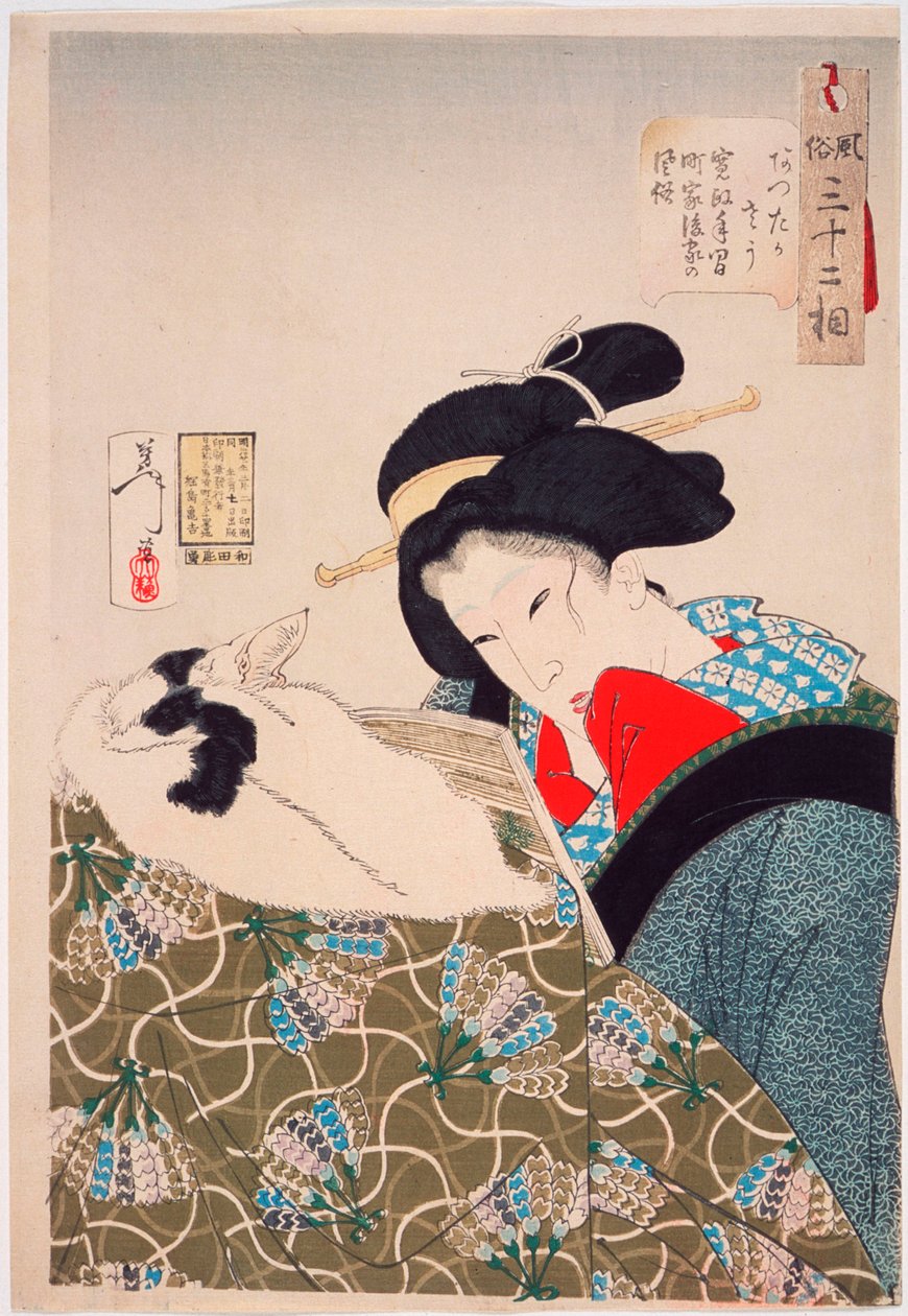 Varm: En by-enke fra Kansei-perioden (1789-1800) af Tsukioka Yoshitoshi