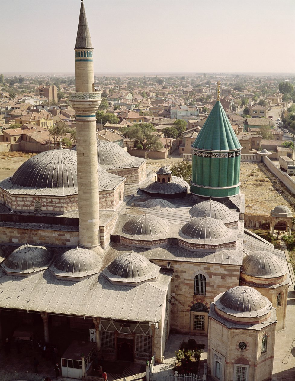 Luftfoto af Mevlana Tekke (vor Mesters kloster) af Turkish School