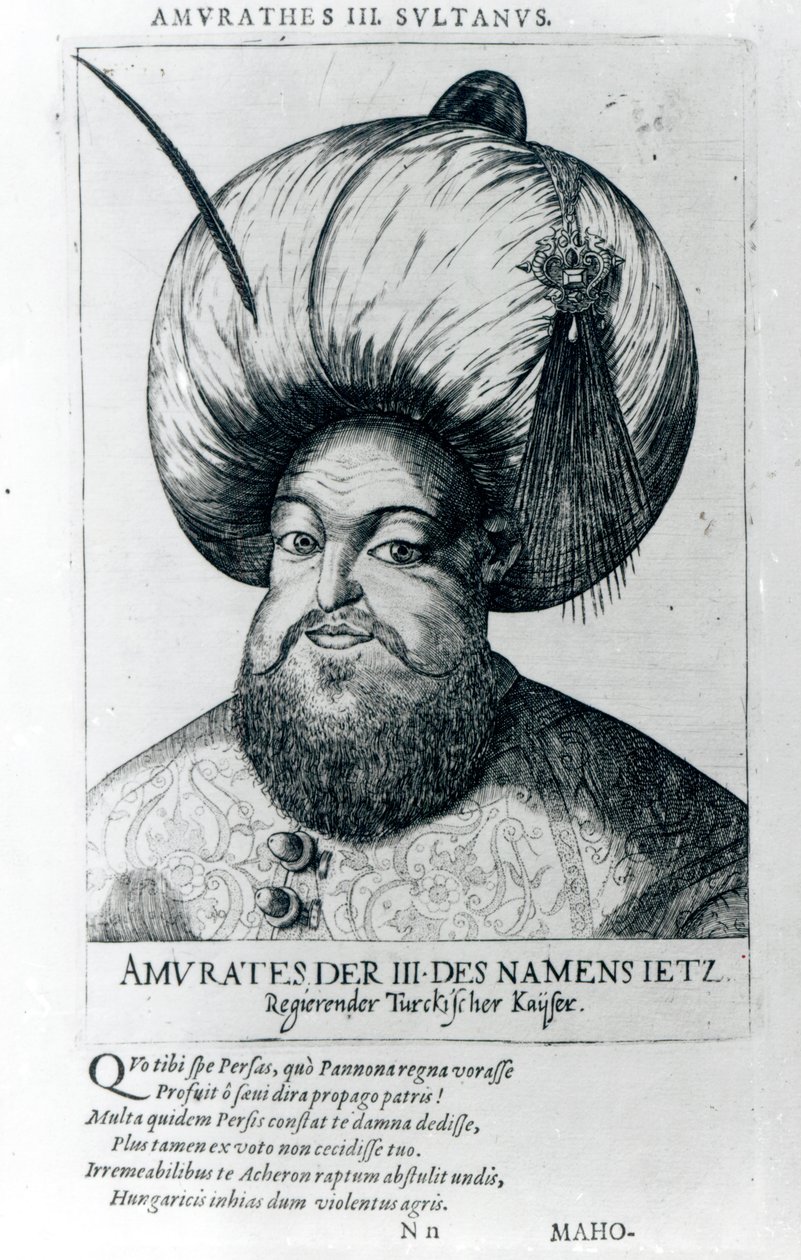 Portræt af Murad III af Turkish School