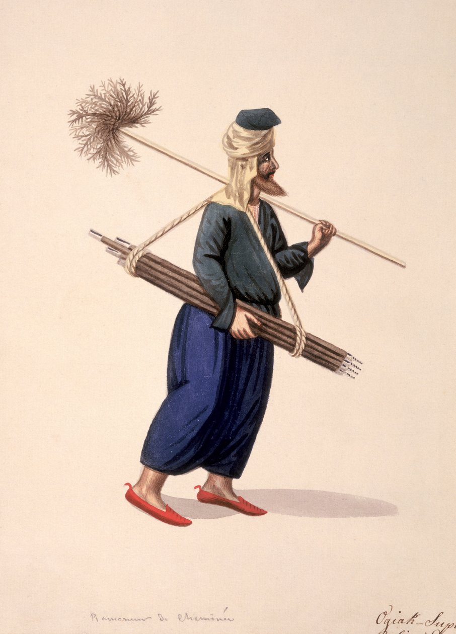 A Sweep, osmannisk periode, tredje kvartal af 1700-tallet (wc på papir) af Turkish School