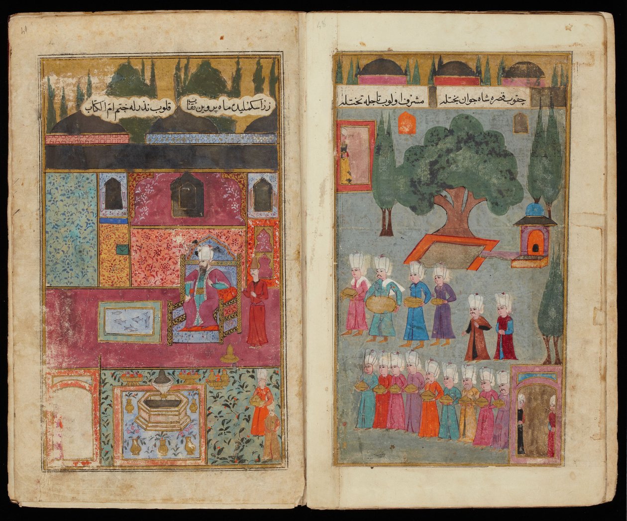 Mehmed III tronet fra manuskript Mehmed III
