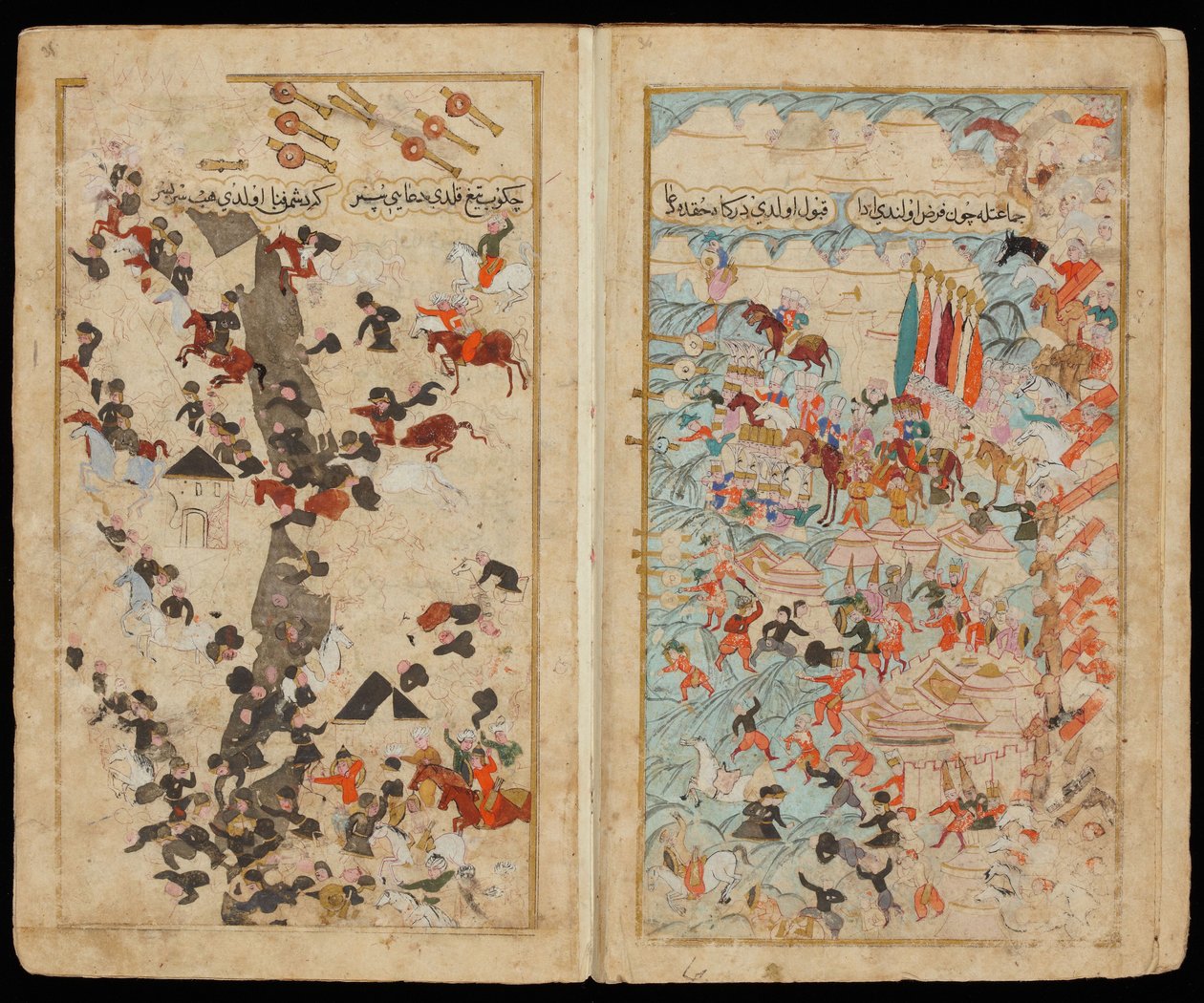 Slaget ved Keresztes i 1596 fra manuskriptet Mehmed III