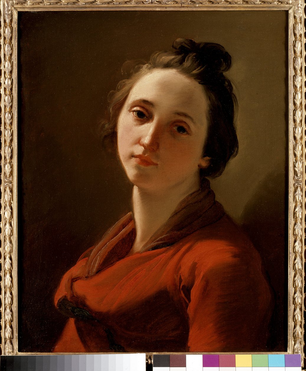 Portræt af en ung kvinde, menes at være kunstnerens hustru, 1700-tallet af Ubaldo Gandolfi