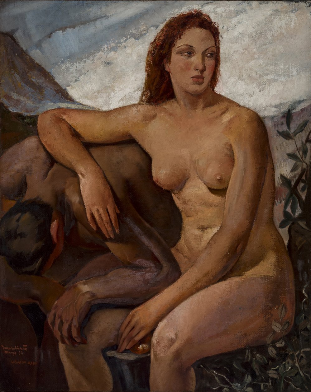 Adam og Eva, 1930. af Ubaldo Oppi