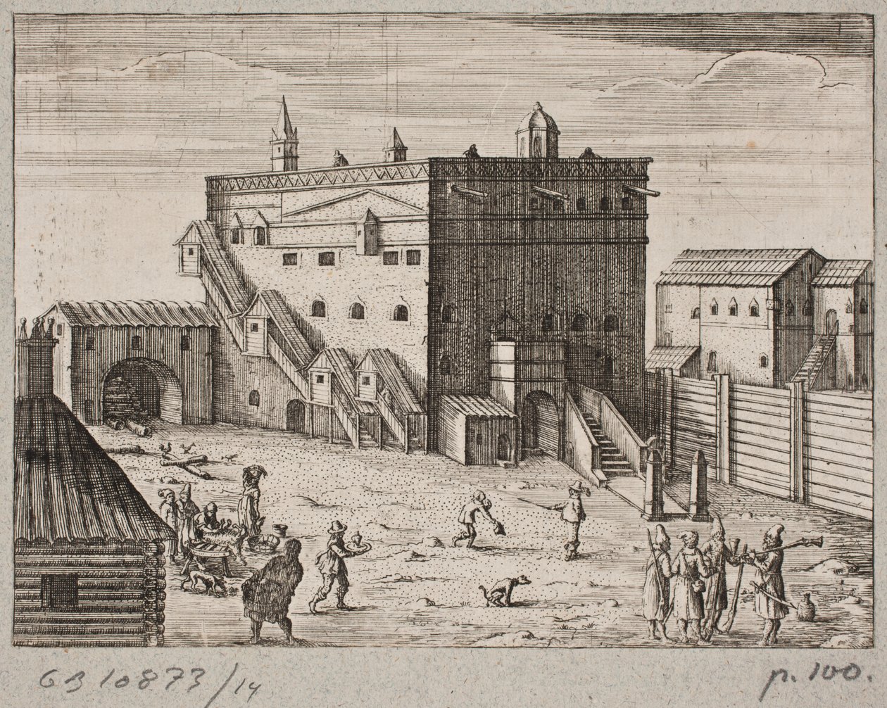 Plads i en russisk by af Ubekendt
