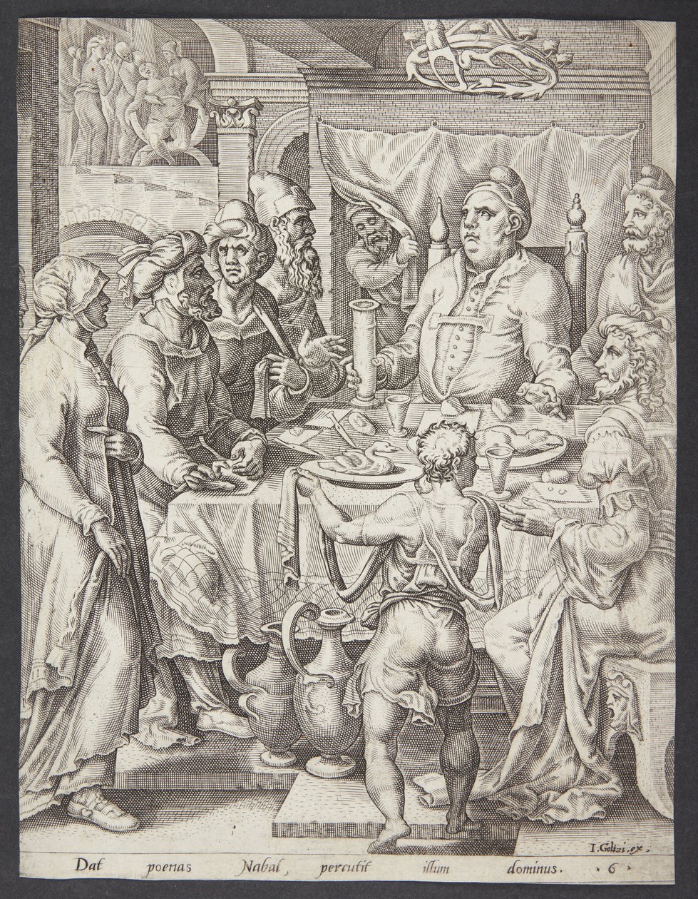 Nabals fest af Ubekendt efter Maarten van Heemskerck