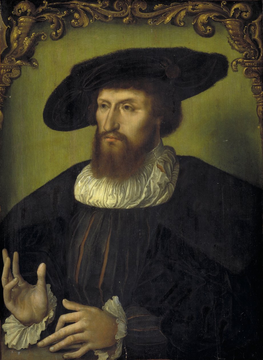 Portræt af den danske Kong Christian II af Ubekendt nederlandsk første fjerdedel af 1500 tallet