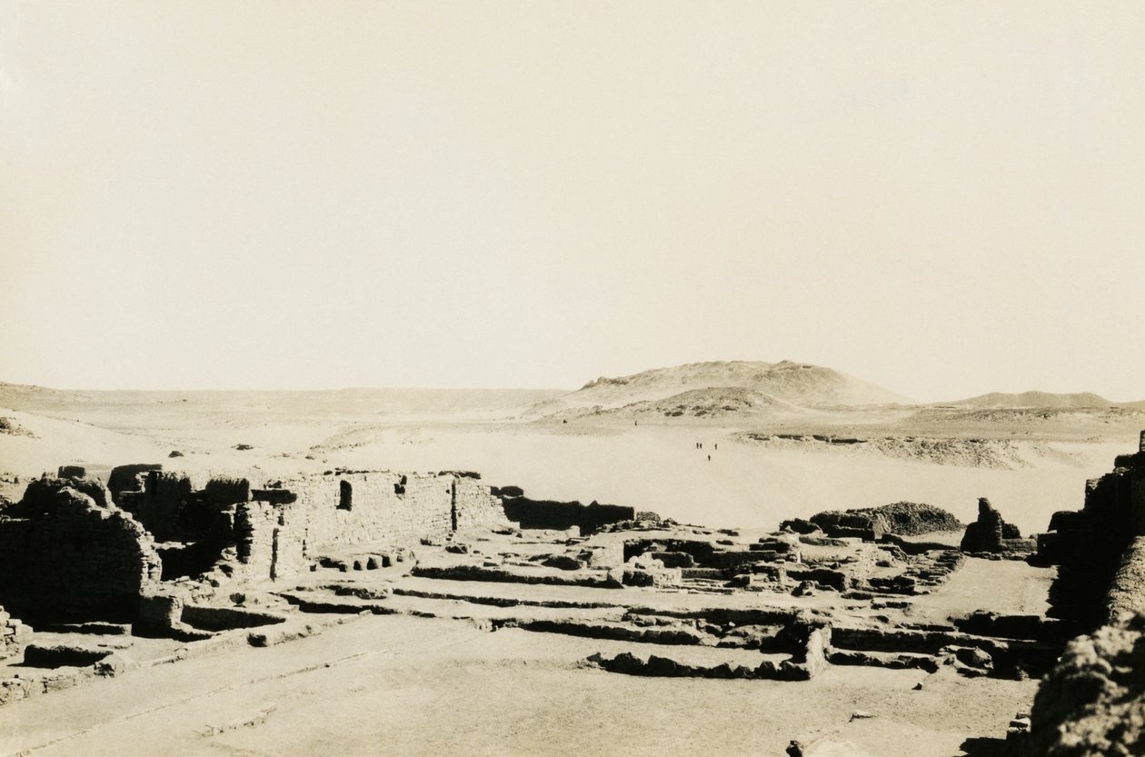 Kommercielt område i Sankt Simeons kloster, Aswan, Egypten, foto af Ugo Monneret de Villard af Ugo Monneret de Villard