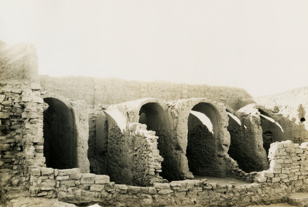 Simeons kloster, bygning 311-36, Aswan, Egypten, foto af Ugo Monneret de Villard af Ugo Monneret de Villard