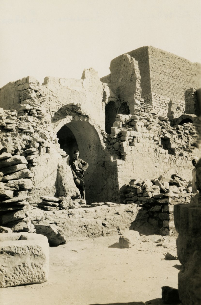 Interiør af stor borg (qasr) i Sankt Simeons kloster, Aswan, Egypten, foto af Ugo Monneret de Villard af Ugo Monneret de Villard