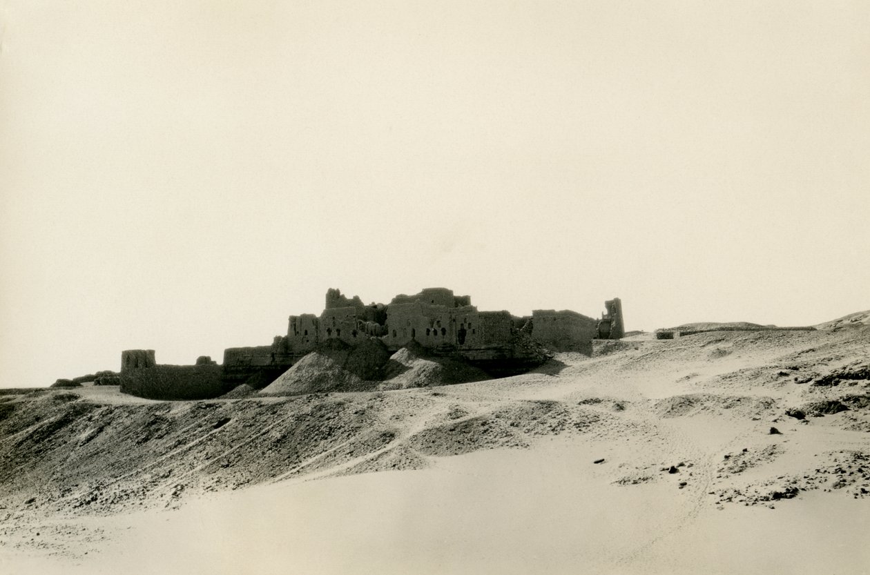 Simeons kloster, set fra nord, Aswan, Egypten, foto af Ugo Monneret de Villard af Ugo Monneret de Villard