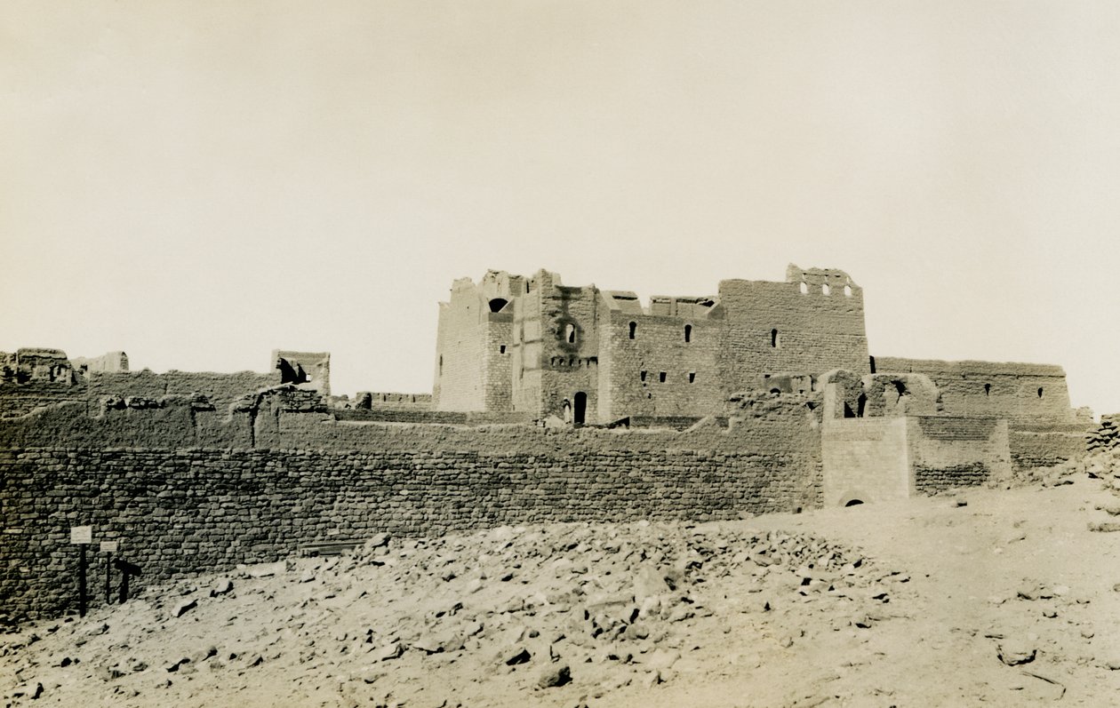 Simeons kloster, set udefra fra øst, Aswan, Egypten, foto af Ugo Monneret de Villard af Ugo Monneret de Villard