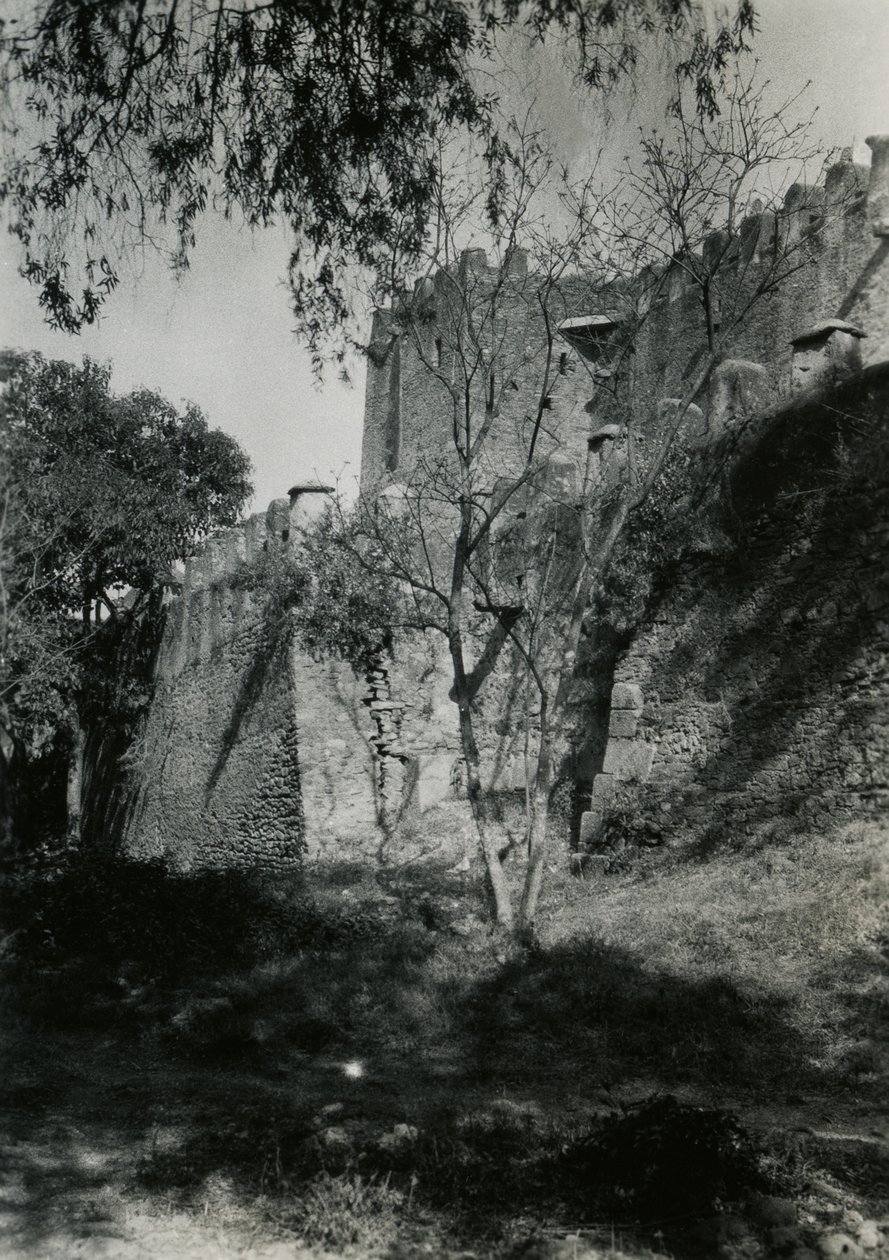 Ydervæggen af Vor Frue Maria af Zions Kirke, Axum, Etiopien, foto af Ugo Monneret de Villard af Ugo Monneret de Villard