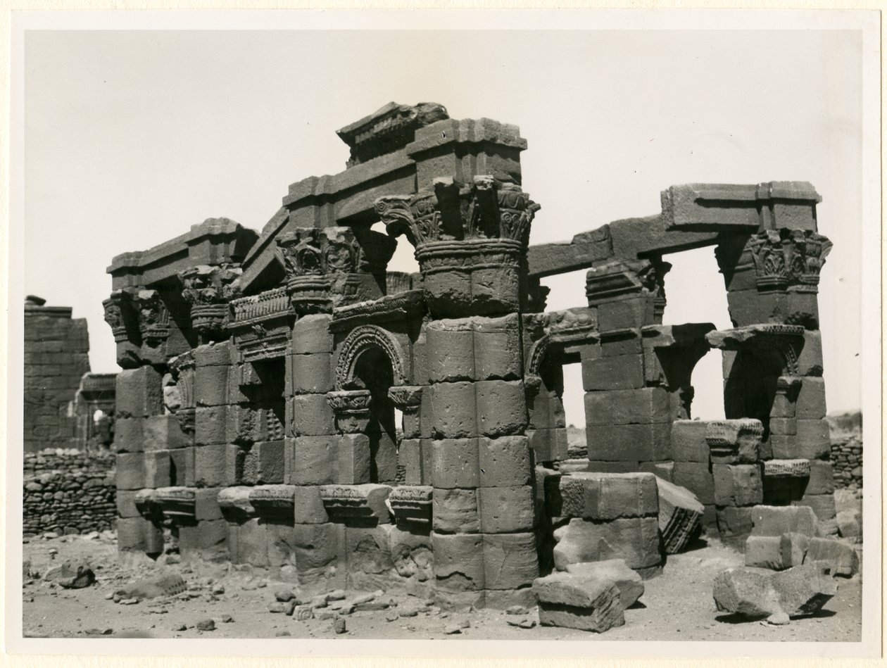 Romersk kiosk, Naqa, Sudan, foto af Ugo Monneret de Villard af Ugo Monneret de Villard
