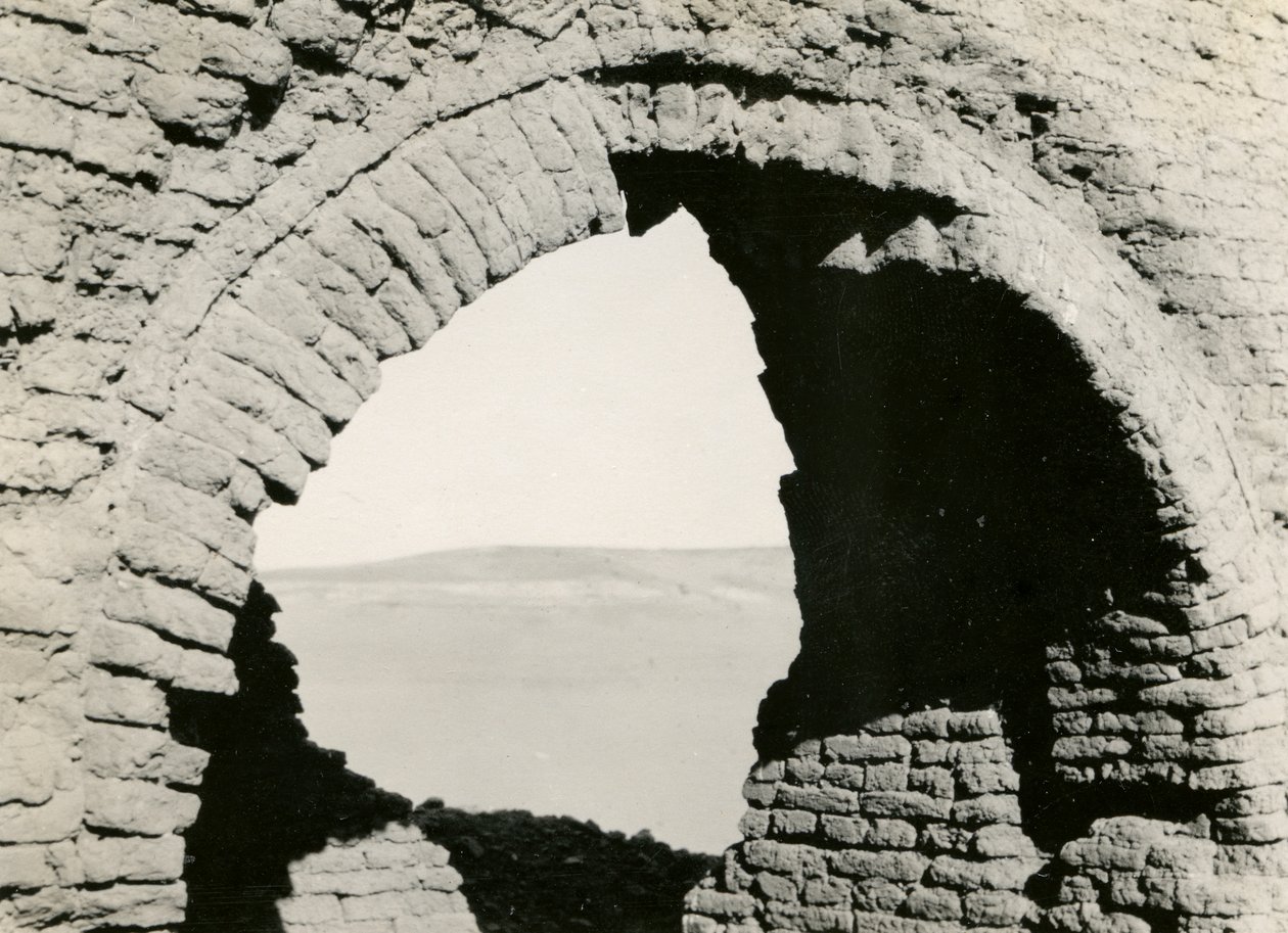 Ruiner af kirke i ørkenen, detalje af pendentiv til kuppel, Adindan, Egypten, foto af Ugo Monneret de Villard af Ugo Monneret de Villard