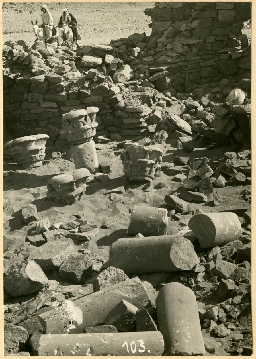Ruinerne af middelalderkirken Serreh, Sitte Gasma, Sudan, foto af Ugo Monneret de Villard af Ugo Monneret de Villard