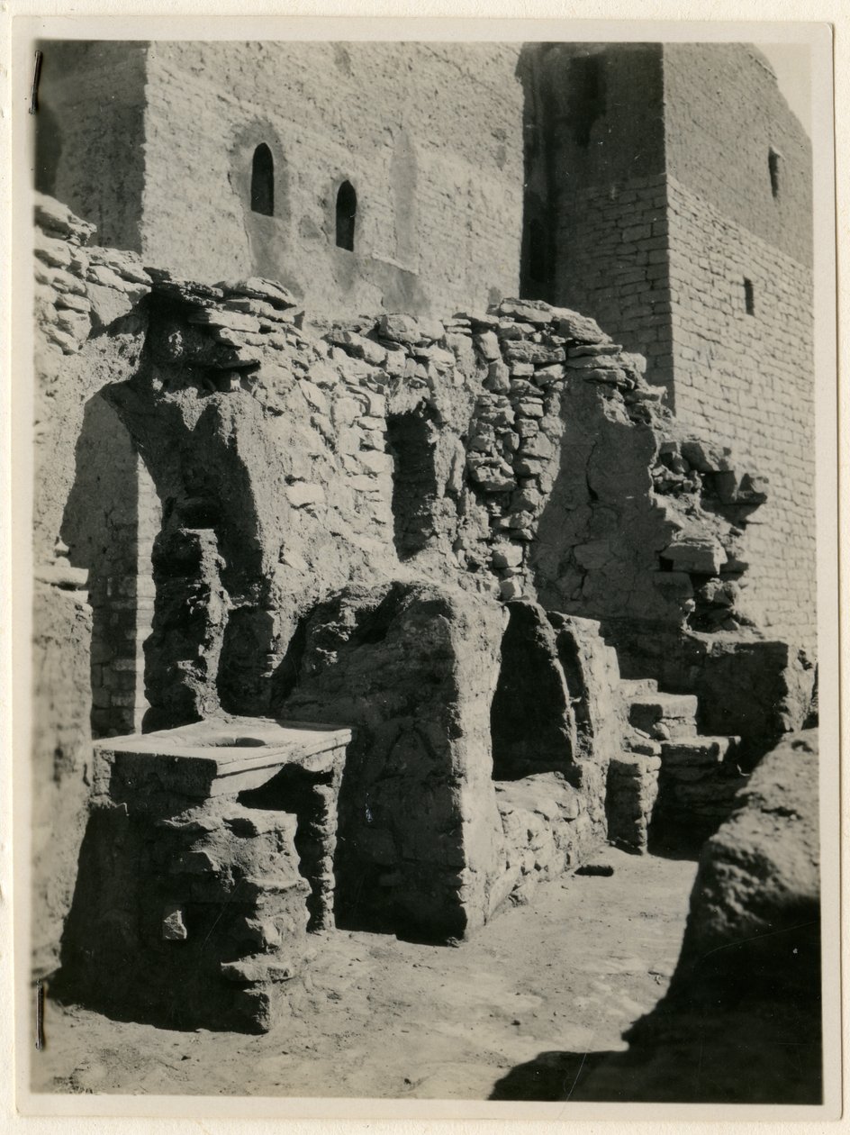 Ruiner af saltfabrik, Simeon-klosteret, Aswan, Egypten, foto af Ugo Monneret de Villard af Ugo Monneret de Villard