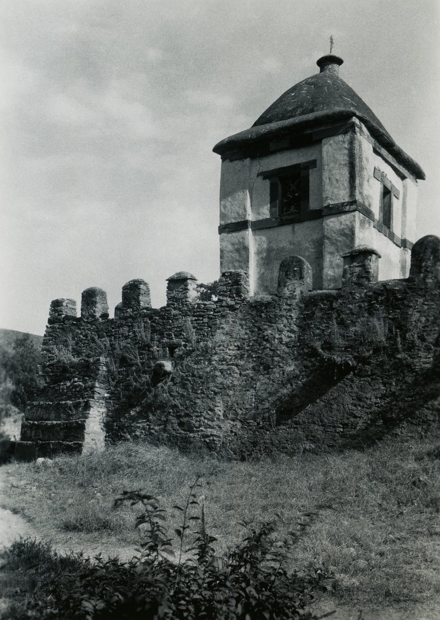 Sidetårn på kirken Our Lady Mary of Zion, Axum, Etiopien, foto af Ugo Monneret de Villard af Ugo Monneret de Villard