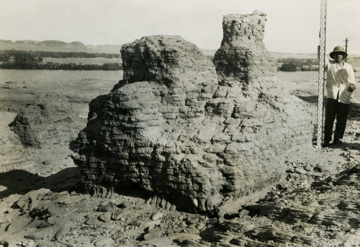 Grav i nekropolis, Qasr Ibrim, Egypten, foto af Ugo Monneret de Villard af Ugo Monneret de Villard
