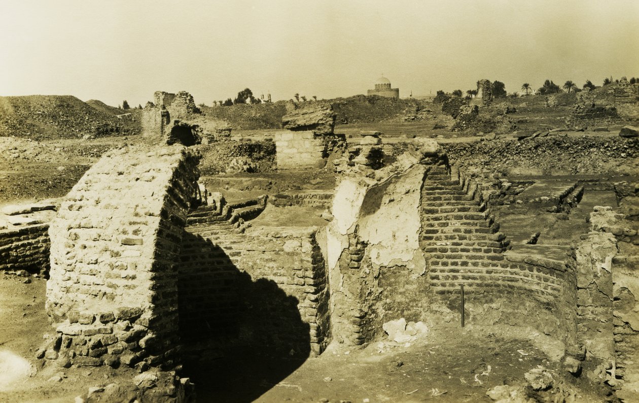 Trilobed-bygning, al-Fustat, Egypten, foto af Ugo Monneret de Villard af Ugo Monneret de Villard